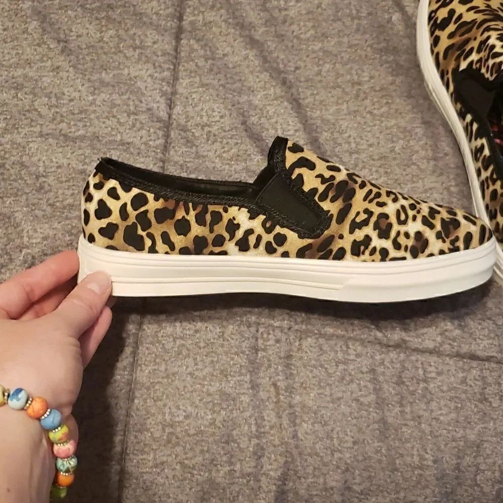 Leopard Slip Ons - Picture 3 of 4